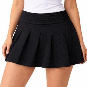 AQ Sport Textured Black Athletic Skort